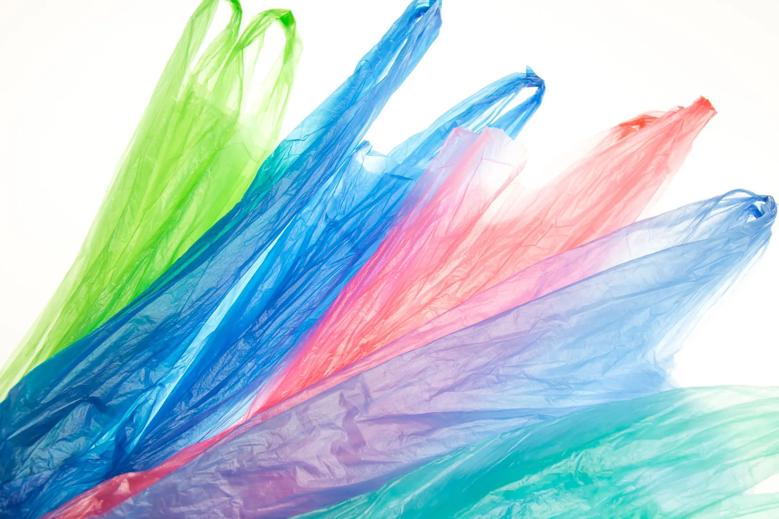 Colourful plastic bags